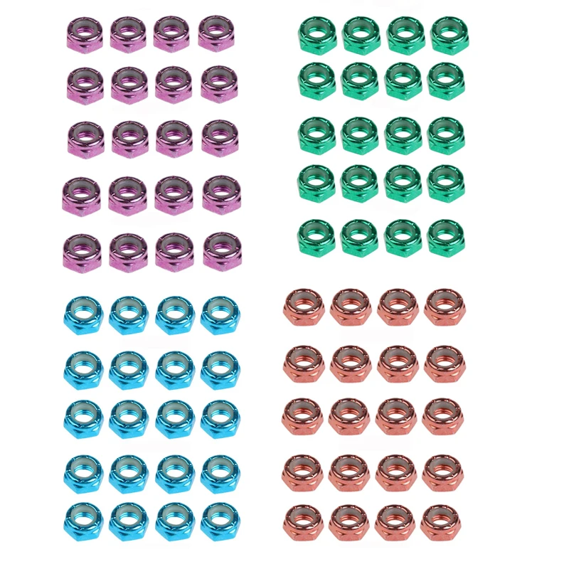 

80pcs Skateboard Longboard Truck Side Alex screws M8 Colorful plating screws Hardware Skate parts