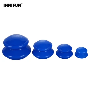 

4Pcs Anti Cellulite Cupping Cup Set Silicone Vacuum Family Facial Body Massage Therapy Suction Cupping Cup Health Care