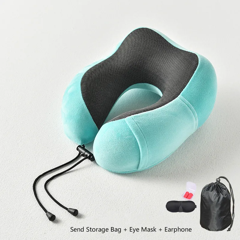 

U Shaped Memory foam Neck pillow slow rebound multifunctional Travel Pillow aircraft travel Pillow