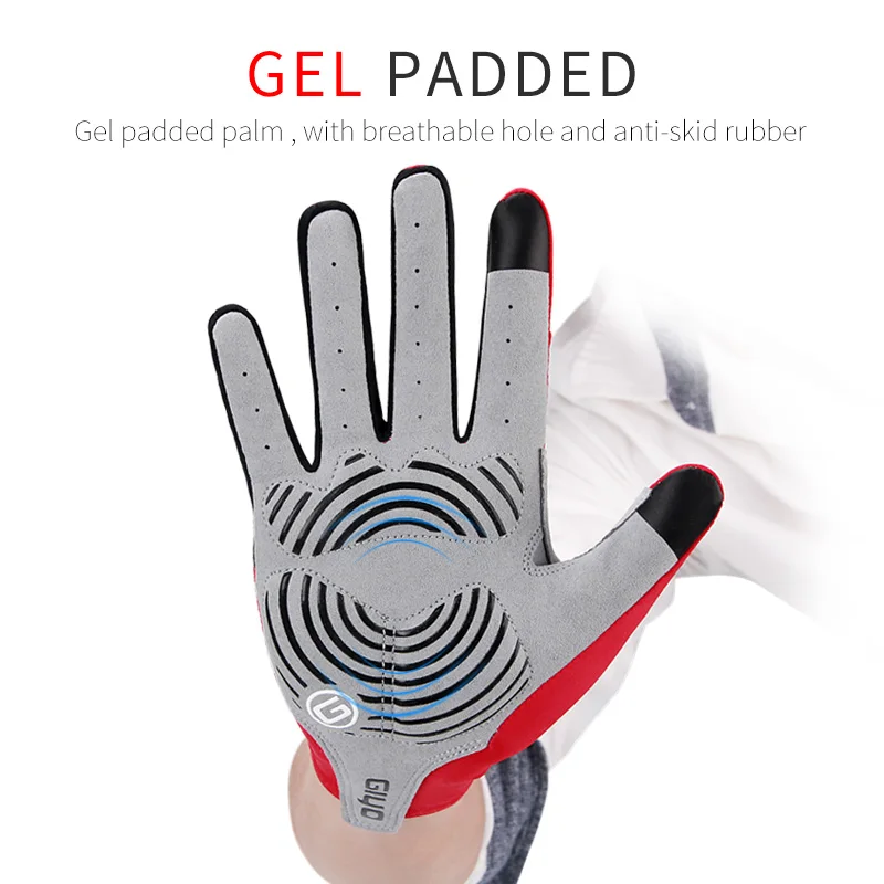 GIYO спортивные перчатки с сенсорным экраном и длинными пальцами, гелевые спортивные перчатки для велоспорта для женщин и мужчин, перчатки для велоспорта, MTB, шоссейные перчатки для езды на велосипеде, гоночные перчатки