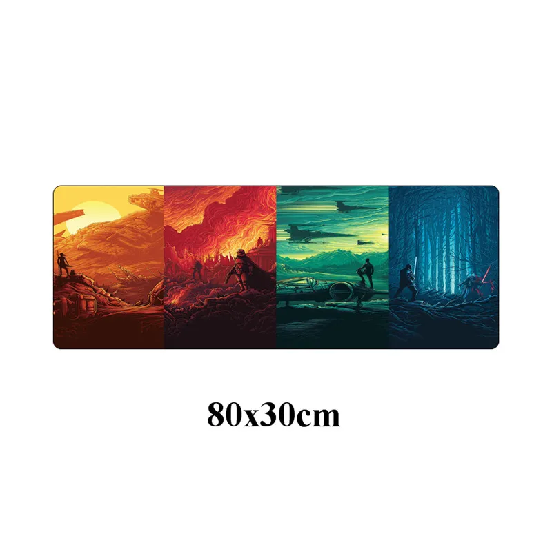 Звездные войны большой 80x30 см игровой геймерский коврик для мыши модный фильм компьютер нескользящий коврик для мыши для ноутбука прочный резиновый коврик для ноутбука - Цвет: Красный