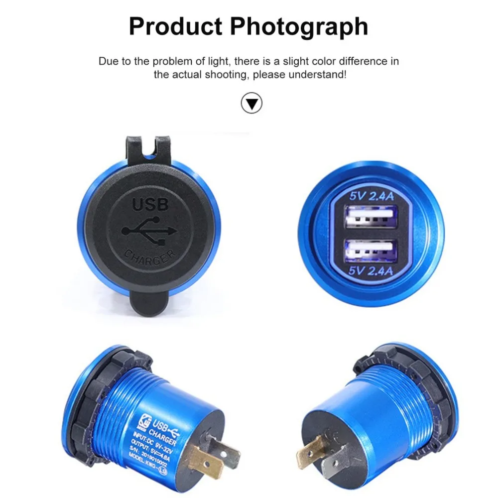 L9 DC 9 V-32 V 4.8A двойной USB светодиодный авто зарядное устройство для мотоцикла Авто Грузовик ATV Лодка адаптер розетка зарядное устройство s
