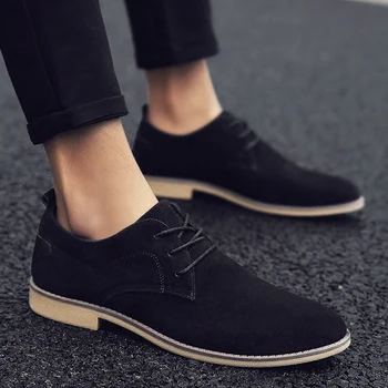 

Men Leather Shoes Male Dress Shoes Business Black Flats Lace-up Oxfords Comfortable Formal Footwear Chaussure Homme Cuir
