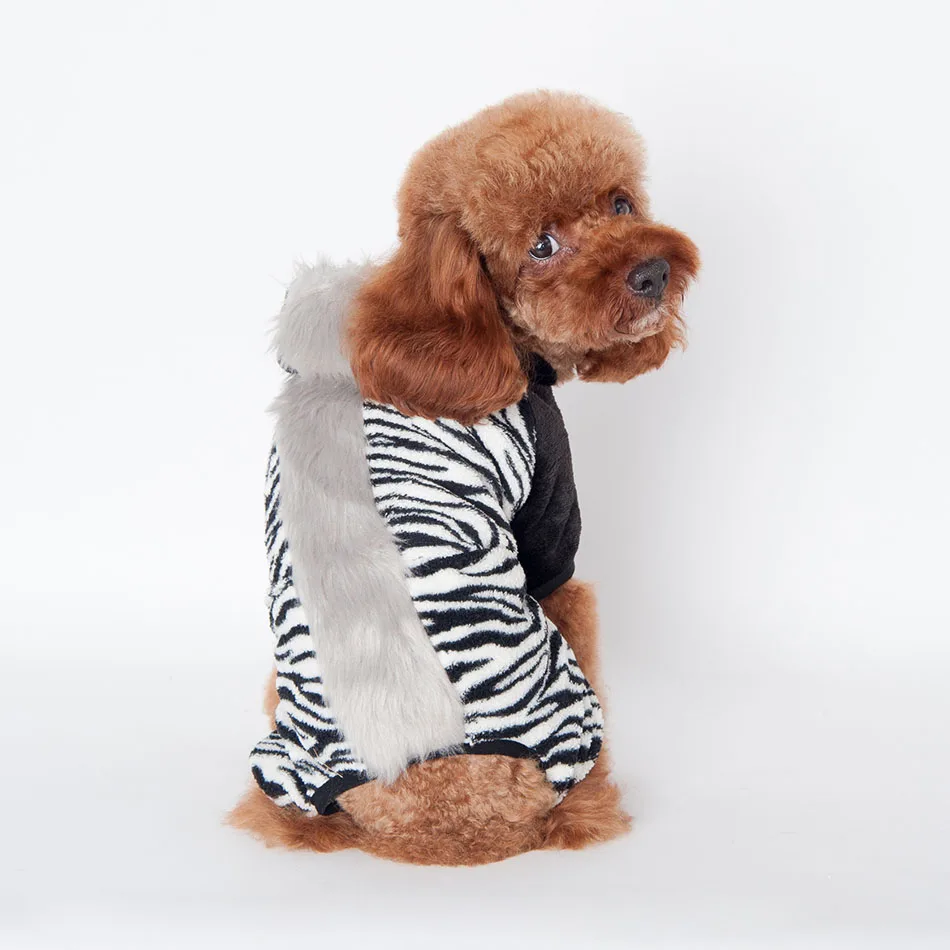 Одежда с принтом в виде собак зимние теплые коралловый флисовый, для питомца Костюмы свитер щенок свитер для котов пальто для маленьких собак Тедди Толстовка для чихуахуа костюм