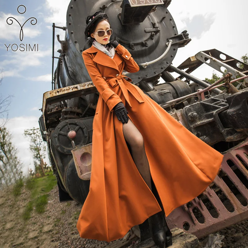 Vrouwen jas Herfst Winter Maxi Jas Vrouwen Wilde Lange Trenchcoat Riem Turn-down Kraag Rok Stlye Grote Maat s-XXL Windjack Vrouwen jas Herfst Winter Maxi Jas Vrouwen Wilde Lange Trenchcoat Riem Turn-down Kraag Rok Stlye Grote Maat s-XXL Windjack