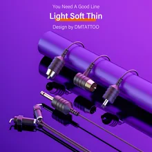 Tattoo Machine Hook Line Rca Interface Cable 2mm Copper Motor Tattoo Machine Power Supply Cord Dc Hook Line Accessory Equipment