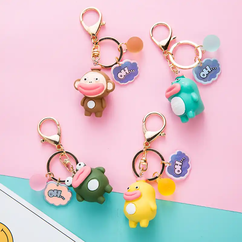 愛らし猿キーホルダー創造漫画厚い唇人形キーチェーンかわいい女の子の好きなギフトキーリング Key Chains Aliexpress