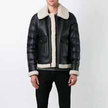 Новинка, зимняя модная мужская пуховая куртка из натуральной овчины, Мужская теплая Толстая куртка черного цвета размера плюс, xxxl, 2xl, 3xl