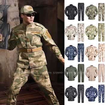 

Camouflage Military Uniform US Army Suit for Men Jungle Desert Multicam Hunting Jackets Trousers Tactical Combat Solider Clothes