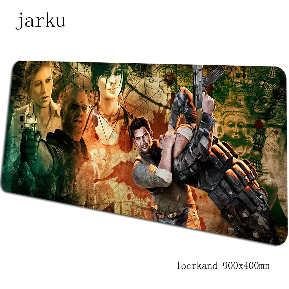 Uncharted коврик для мыши геймер 900x400x2 мм подарок для мальчика notbook коврик для мыши игровой коврик для мыши Коврик для мыши стол для мыши Kawaii padmouse аксессуары - Цвет: Size 900x400X2MM