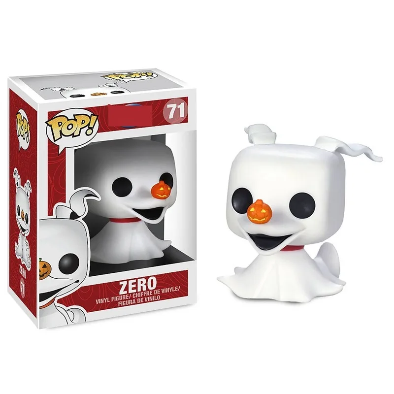FUNKO POP Кошмар перед Рождеством Zero Jack Skellington фигурки Виниловая фигурка Коллекционная модель игрушки для рождественского подарка