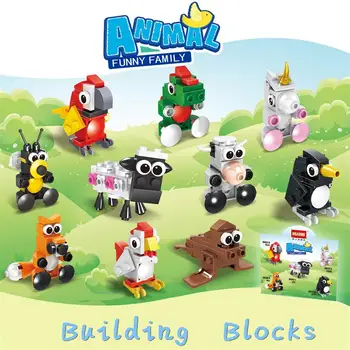 

10set Blocks Animal Model Series Building Educational Assembly Toy Children Gifts for Kids Present Compatible with Lego