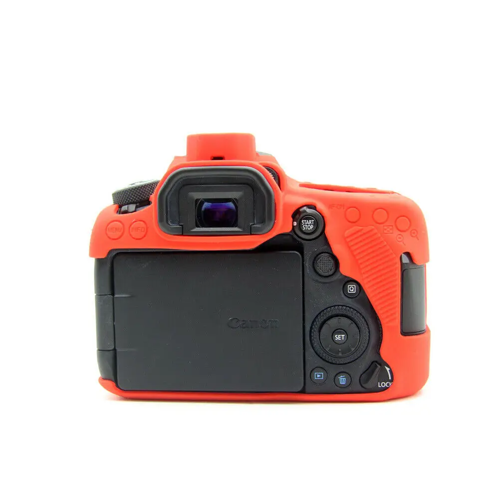 Silicone DSLR Camera Case Cover Bag for Canon EOS R 90D 250D 5D Mark III IV 6D II 6D2 5D3 5D4 1300D 800D 850D SL3 T8i T7i T6