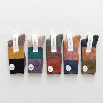 

Sokken Funny Socks Korean Version Of Women's Socks Autumn And Winter Models Thick Warm Fashion Color Matching Pile Cute Student