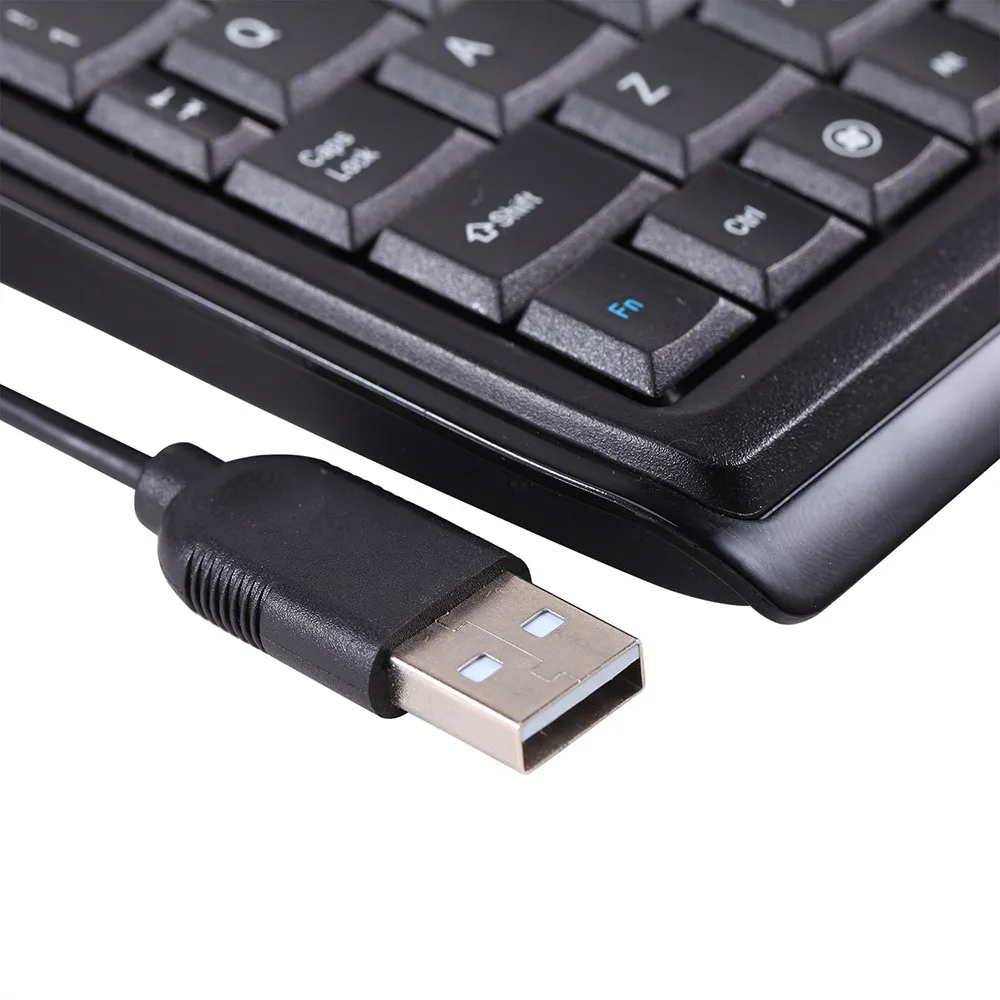 MC-Siate Ultra Slim 78 Key Wired USB Mini PC Keyboard for PC Apple Mac Laptop Desktop Office Entertainment Laptop Silent Keys-1