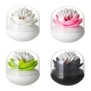 

Creative Lotus Toothpicks Holder Cotton Swab Box Cotton Bud Holder Case Table Decorate Storage Box Organizer