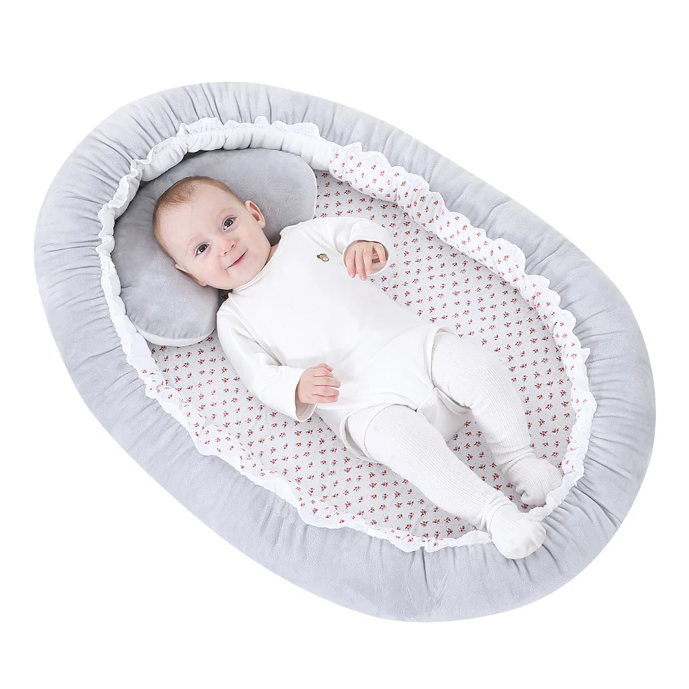 A Portabel Baby Bionic Bed Baby Sleep Pod Multifunctional Travel Crib Cotton Newborn Mattress BabyNest Upgraded Baby Nest Bed 
