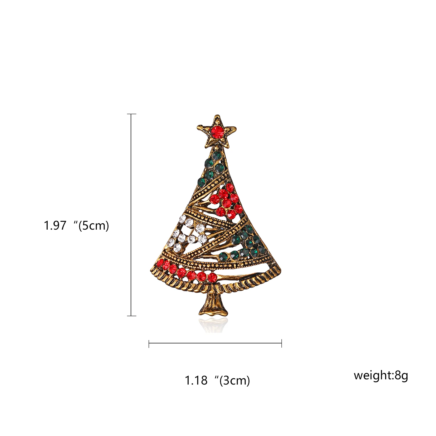 Rinhoo Vintage Weihnachten Baum Brosche Strass Blume Glocke Elch Broschen Für Frauen Kragen Revers Pin Dekoration Schmuck Weihnachten Geschenk – Detail 22
