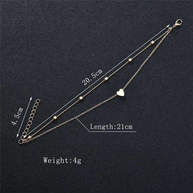 Retro Pearl Heart Infinity Ankle Anklet Bracelet Set Bohemia Foot Beach Anklets Women Fashion Barefoot Chain Jewelry