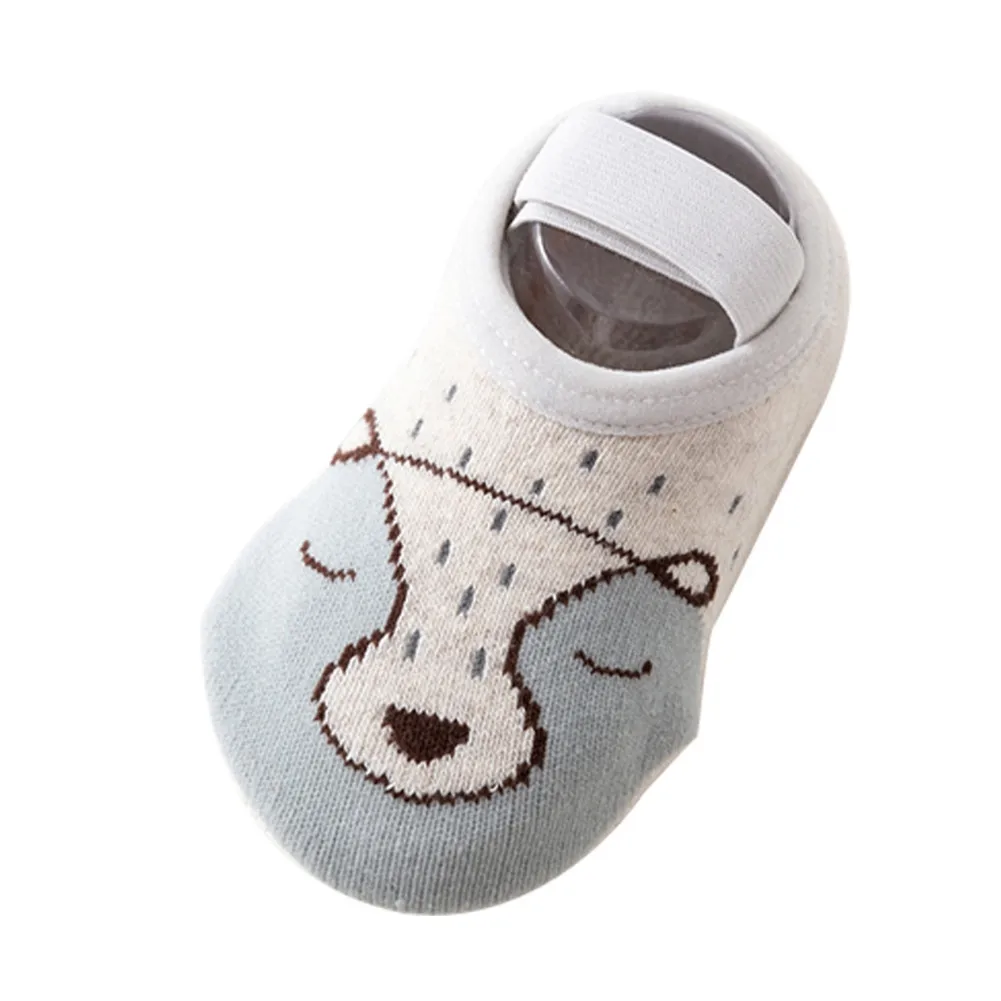 Newly 1 Pair Baby Kids Non-slip Floor Socks Shoes Soft Cute Breathable Warm for Home BFE88