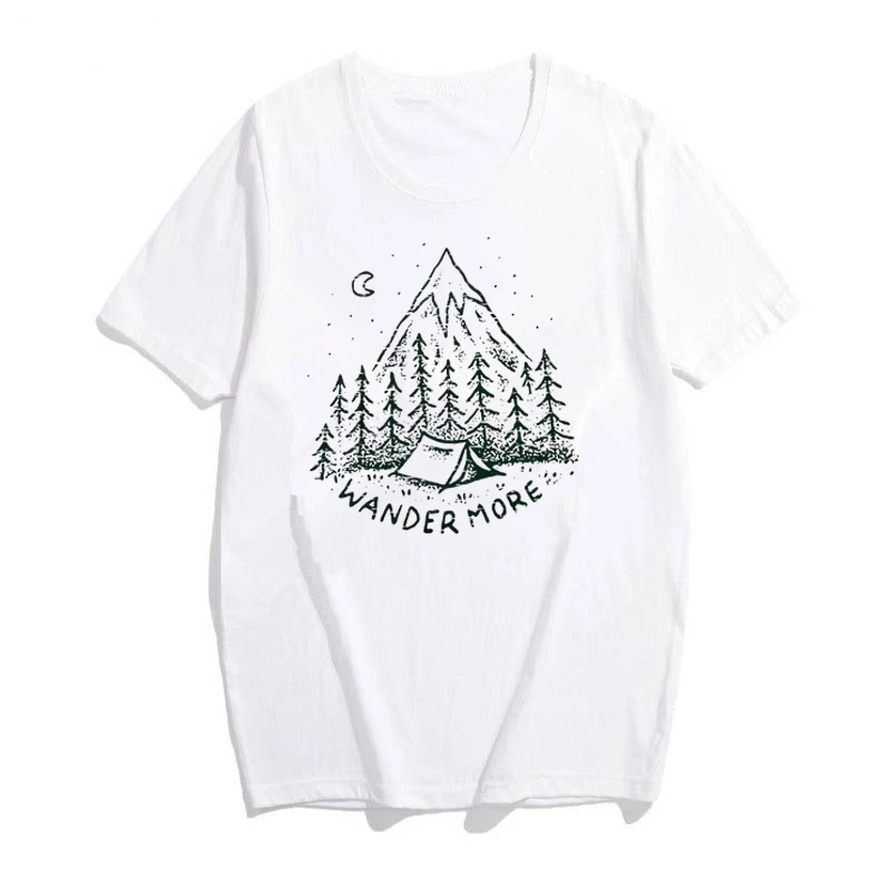 

Wander More Shirt Travel Tee Wanderlust Shirt Glamping Tee Hiking Tshirt Camping Backpacking Adventure Outdoor Shirt Explore Tee