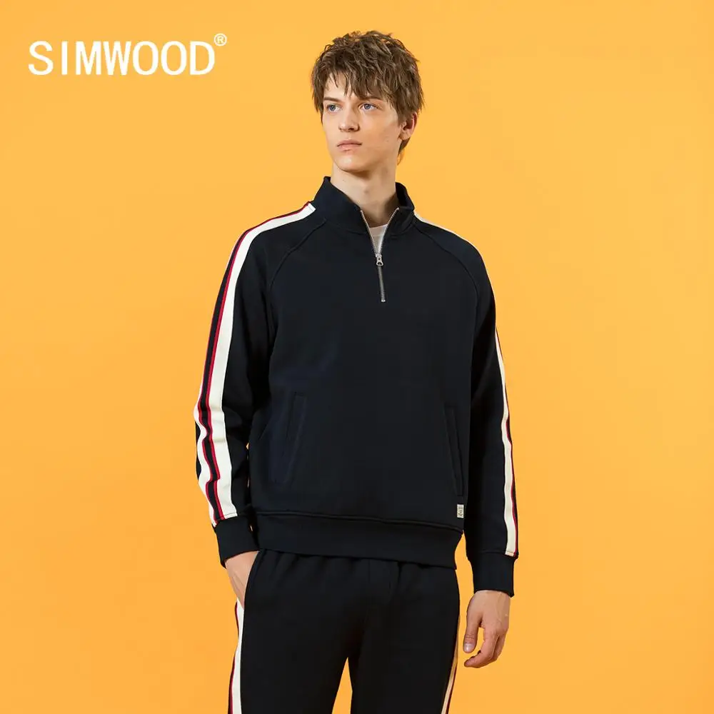 Hoodies Men Sweatshirts Tracksuits Spring Winter Fashion SIMWOOD Thick SJ130922 390g