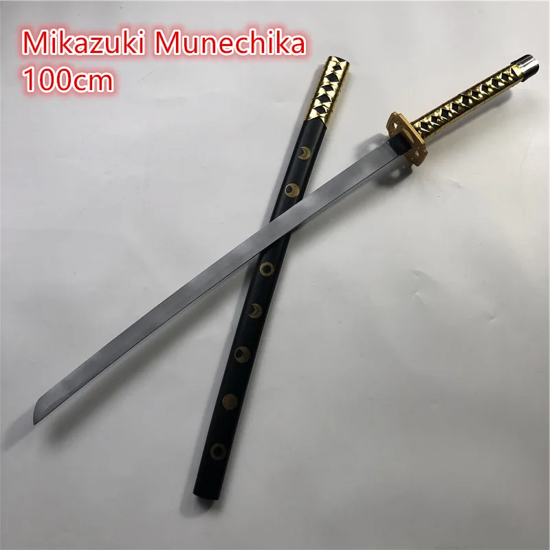 Anime Cosplay 1:1 Mikazuki Munechika sword Roronoa Zoro Sword Weapon Wood Ninja Knife Samurai Prop Toys 100cm |