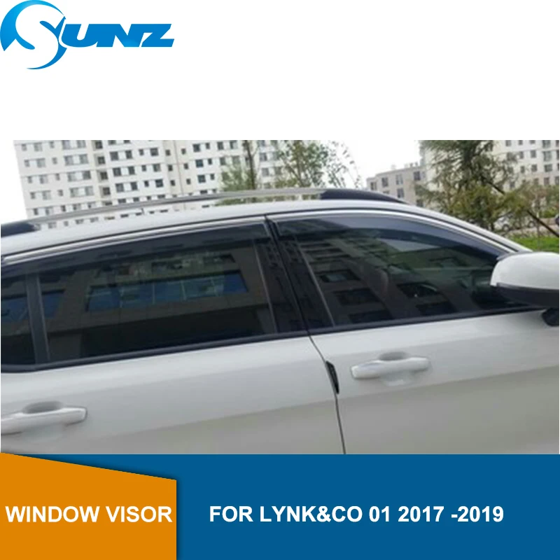 Инъекции боковое окно дефлекторы для LYNK& CO 01 оконный козырек вентиляционные шторы Защита от солнца и дождя SUNZ