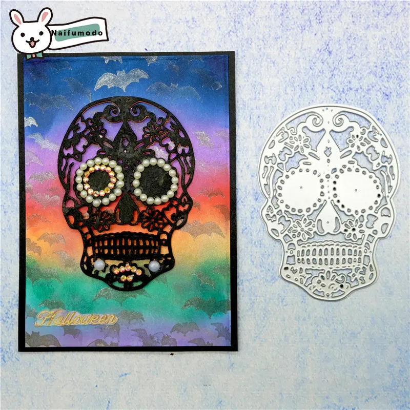 

Naifumodo Skull Cutting Dies Metal Dies Die Scrapbooking Album Card Making Embossing Stencil Diecuts Decor