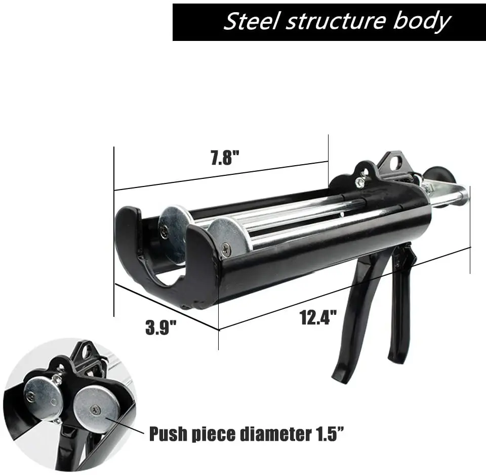

Steel Structure Manual Double Epoxy Gun 400 m Labor-Saving Gun Caulking Gun For Ceramic Tile Seam Home Repair