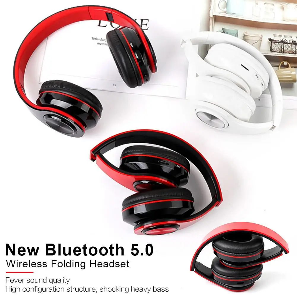 Bluetooth 5,0 гарнитура беспроводной свет складные наушники стерео HIFI Игры спортивные наушники водонепроницаемые с проводным режимом