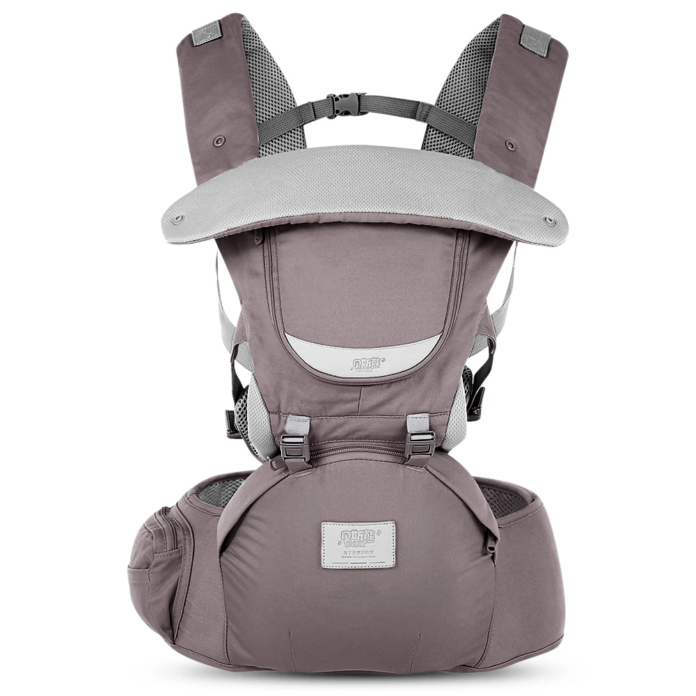 

3 in 1 Newborn Waist Stool Baby Carrier Infant Sling Backpack Hip Seat Waist Stool Pink Grey Blue