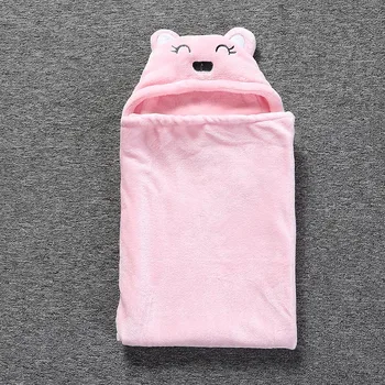 

New Baby Hoodie Blanket Swaddle Wrap Bath Towel Soft Warm for Autumn Winter Sleeping
