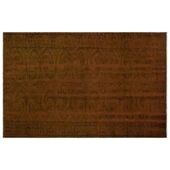 

Handmade Brown Vintage Overdyed Turkish Area Rug 181x283 Cm-5'11''X9'3''