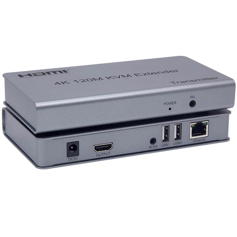 120TX and RX HDMI KVM удлинитель USB мышь/клавиатура удлинитель 200 м Cat/RJ45/LAN/UTP сетевой кабель, ИК-управление, TX/RX 3,5 мм R/L аудиовыход - Цвет: 120TX and RX