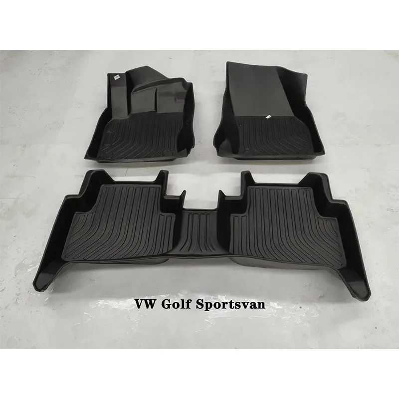 Customized Car Floor Mat Black Pad Carpet Liner for VW Golf Sportsvan 2015-2020 Auto Foot Pads Auto