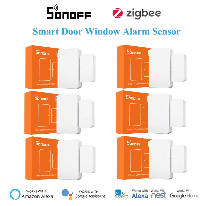 1-30pcs SONOFF SNZB-04 Zigbee Door Sensor Window Smart Home Automation eWelink APP Work with Alexa Google ZBBridge | Электроника