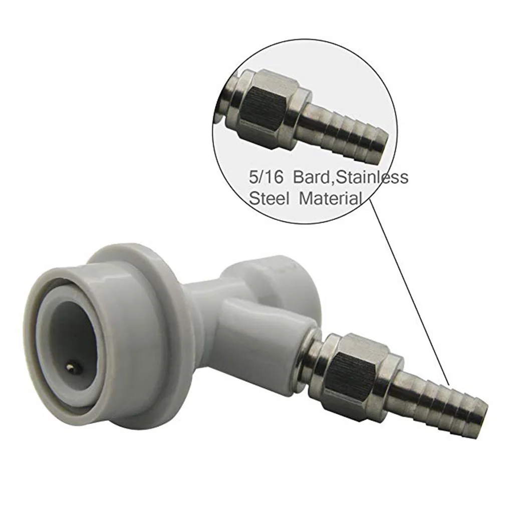 1 Pair Beer Faucet Connector Air Liquid Beer Keg Quick Disconnects Set Homebrew Ball Lock Beer Barbed Connectors
