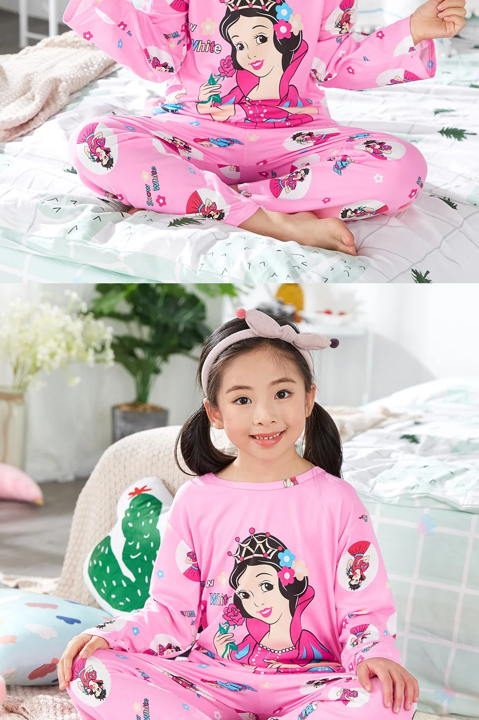 Весенне-Осенняя детская пижама Детский комплект с длинными рукавами для мальчиков и девочек, милые детские пижамы спортивный костюм с рисунком для больших мальчиков