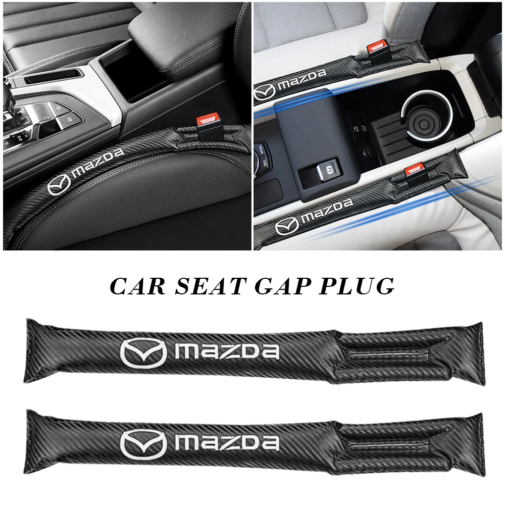 

2PCS Carbon Fiber Car Seat Leakproof Gap Protective Car Cover Pad For MAZDA CX-3 CX-4 CX-5 CX-8 CX-30 MX-5 Car Accessories