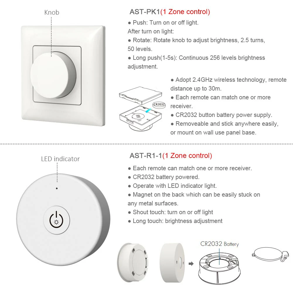 Светодиодный регулятор яркости Triac Smart Wifi 2 4G RF беспроводной пульт дистанционного