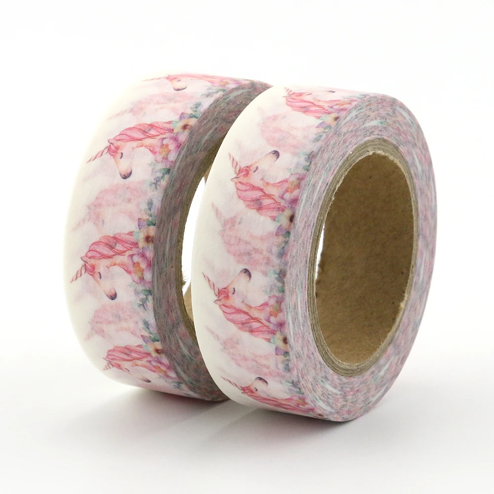 Cute Kawaii Cartoon Unicorn Masking Washi Tape Decorative Adhesive Tape Decora Diy Scrapbooking Sticker Label Stationery 3 WF-N8 (3)