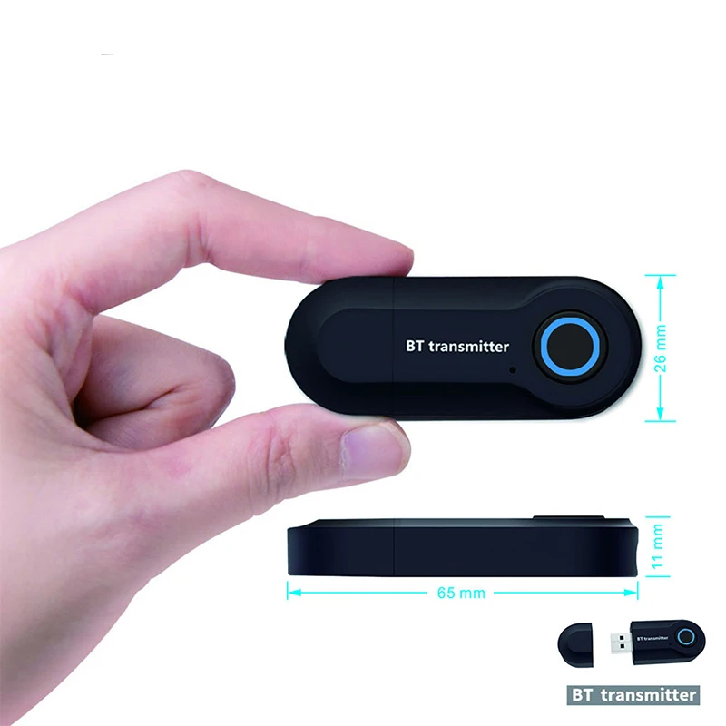 USB 3,5 мм Aux BT приемопередатчик беспроводной Bluetooth 4,2 передатчик адаптер Автомобильная стереогарнитура музыкальный приемник с динамиком от телевизора ноутбука