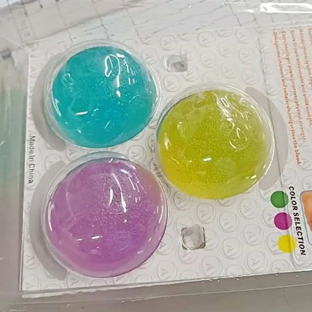 

3pcs Hand Finger & Grip Strengthening 3 Resistance Level Soft/Medium/Firm Exercise Squeeze Therapy Stress Round Balls Drop Ship
