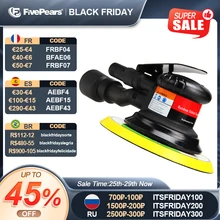 LIJADORA Orbital de velocidad Variable, herramientas neumáticas, almohadilla de 6 pulgadas y 152MM, entrada de aire de 1/4 pulgadas, puede soportar fivepeares de gran carga de trabajo