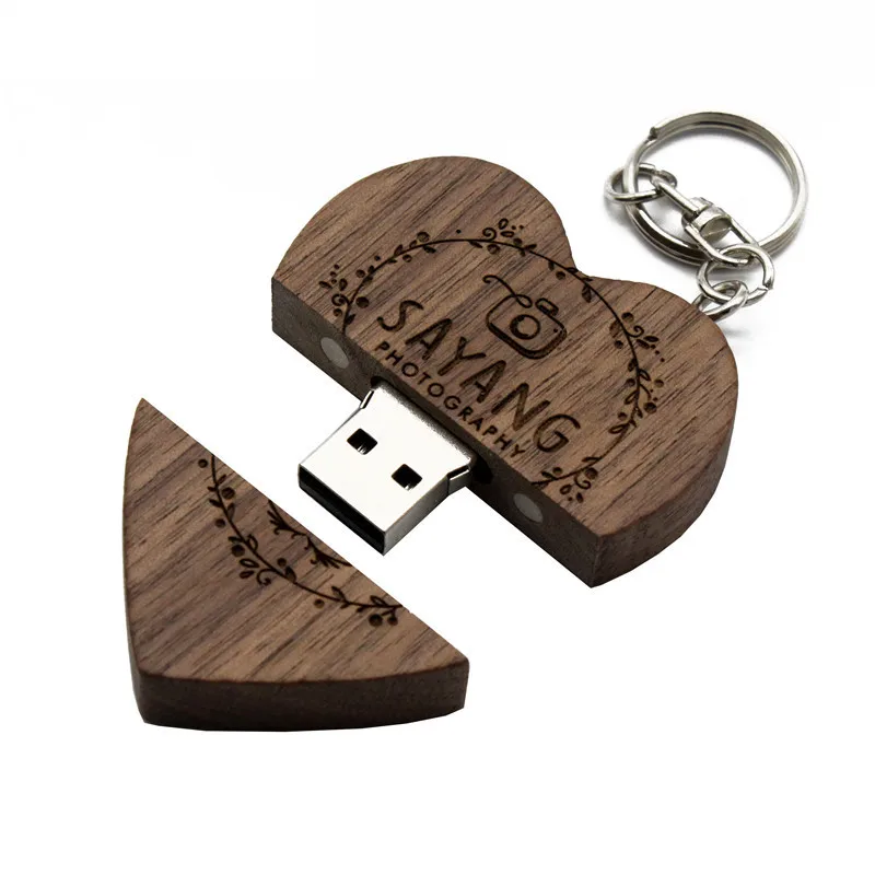 Usb флеш накопитель деревянный 64 ГБ 16 32 ГБ|heart usb|flash drive memory stickstick pen |