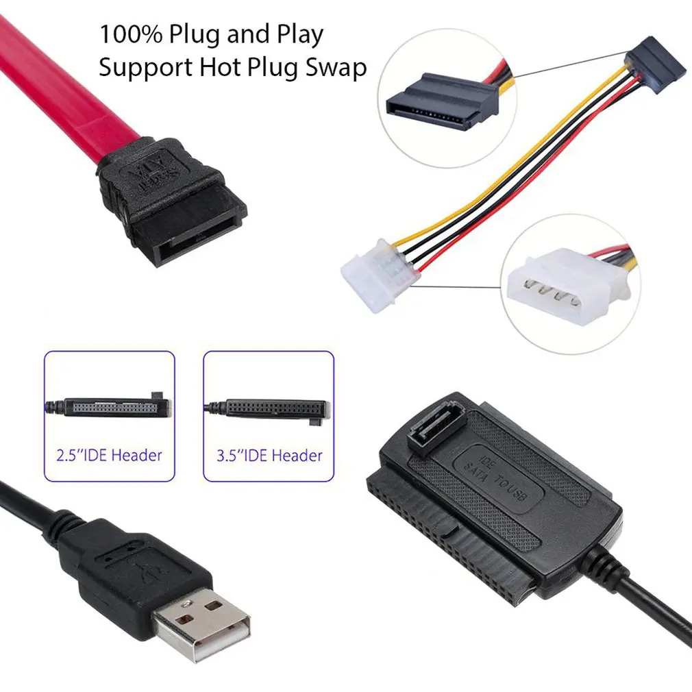 Трехполосный адаптер usb кабель для Ide/Sata Easy Drive Line 2 5 дюйма/3 дюйма Кабель жесткого