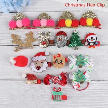 

Children'S Xmas Christmas Cartoon Hair Clip Hairpin Barrette Christmas Tree Clip