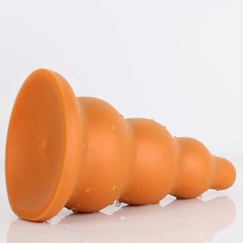 Hot Selling Anal Dildo Sex Toys Women Men Fist Strap On Masturbators Vaginal Anus Dilator Big Butt Plug Pull Bead With Suction 5