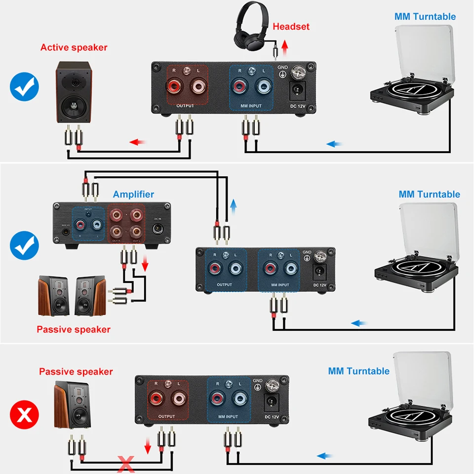 class a amplifier AIYIMA HIFI MM Vinyl Phono Preamplifier LP Phono Amplifier Headphone Amplifier Phonograph Preamplifier For Home DIY 2 channel amp